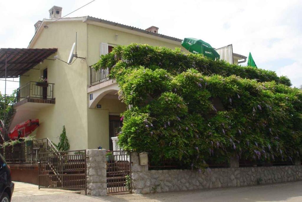 a building with a large bush in front of it at Apartments in Porat/Insel Krk 13155 in Porat