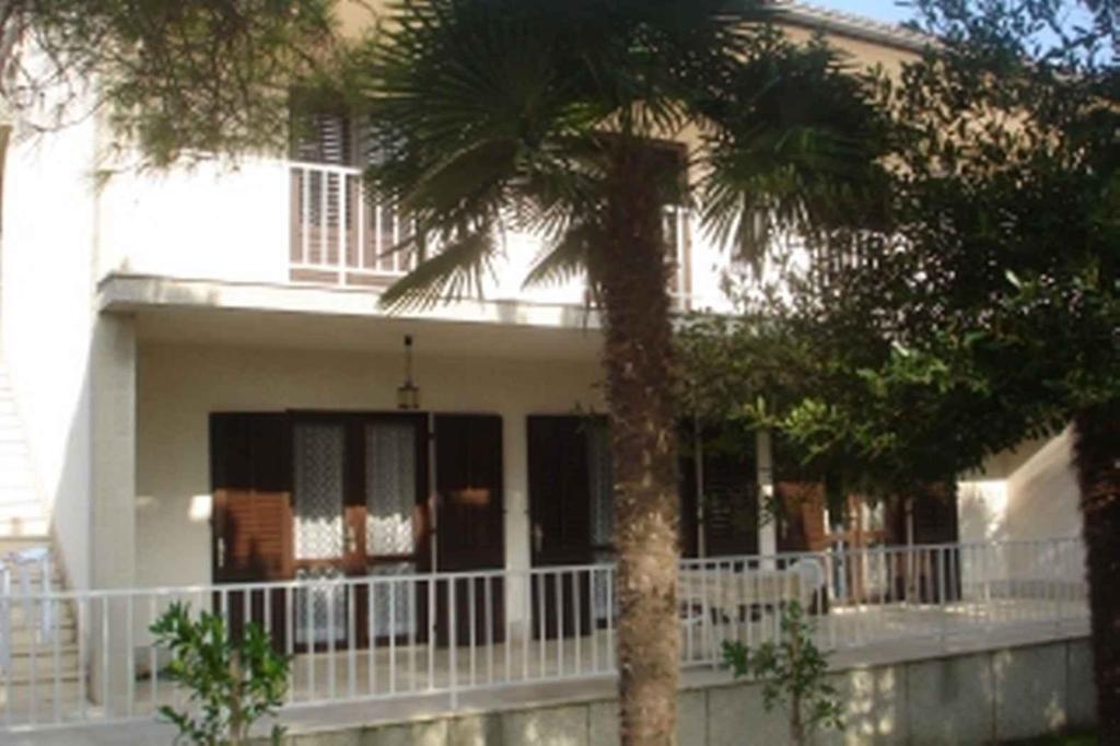 palma przed białym domem w obiekcie One-Bedroom Apartment in Malinska VIII w mieście Malinska