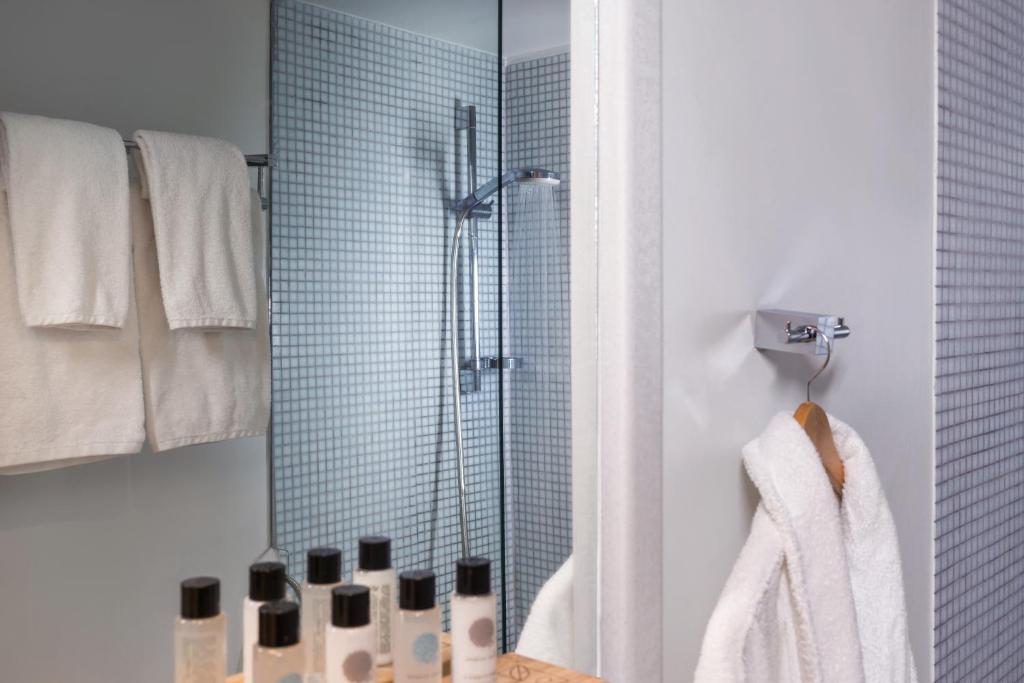 Koupelna v ubytování Hotel Galini