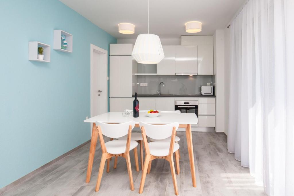 Kuchyň nebo kuchyňský kout v ubytování Apartments Dva Galeba