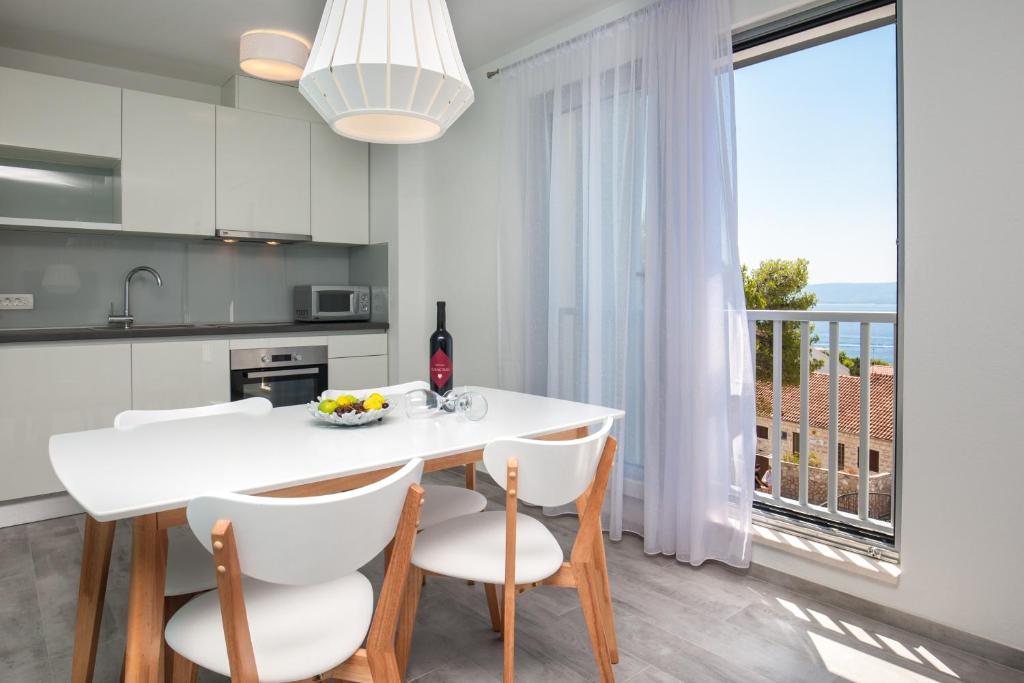 Kuchyň nebo kuchyňský kout v ubytování Apartments Dva Galeba