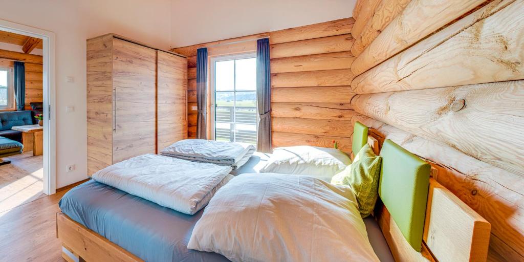 Postel nebo postele na pokoji v ubytování Sankt Georgimühle