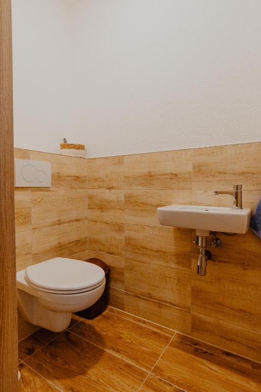 Koupelna v ubytování Apartmány Zara