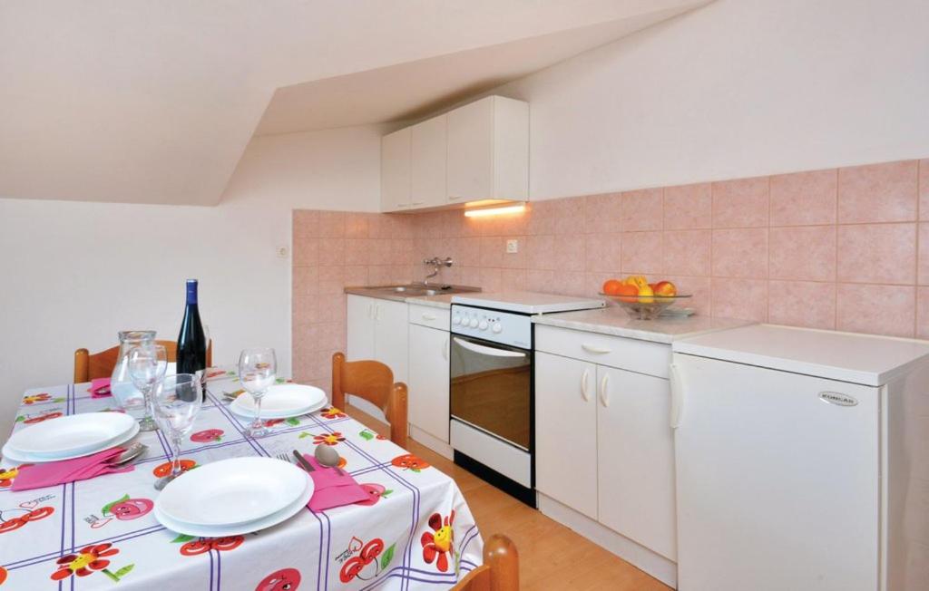 Kuchyň nebo kuchyňský kout v ubytování Apartman Tudor