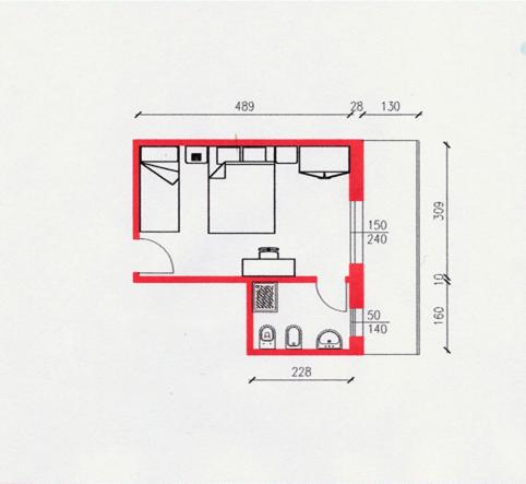 Plán poschodí v ubytovaní Hotel Wally