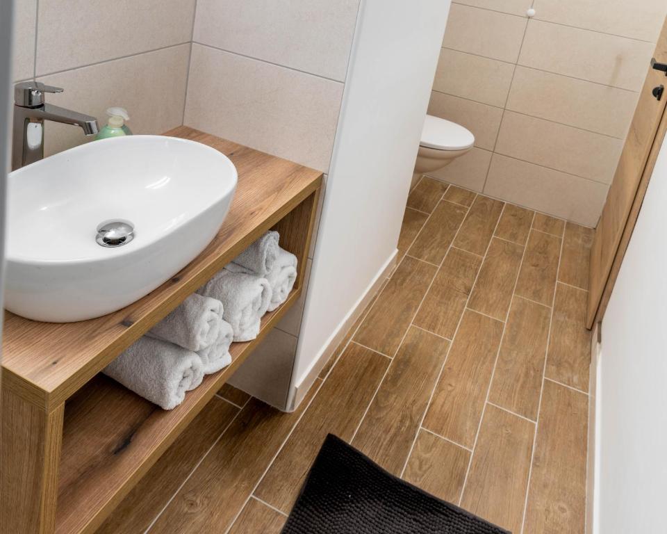 Koupelna v ubytování Apartment Rustica