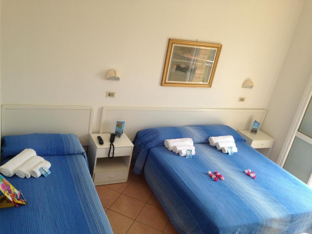 Postel nebo postele na pokoji v ubytování Hotel Primula