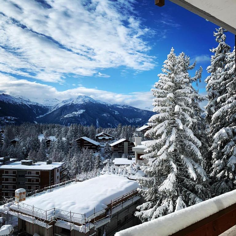 La Marmotte, au cœur du village de Crans, proche du télécabine Cry d'Er - Appartement Met Balkon