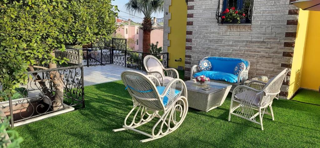 A garden outside Cunda Villa Anka