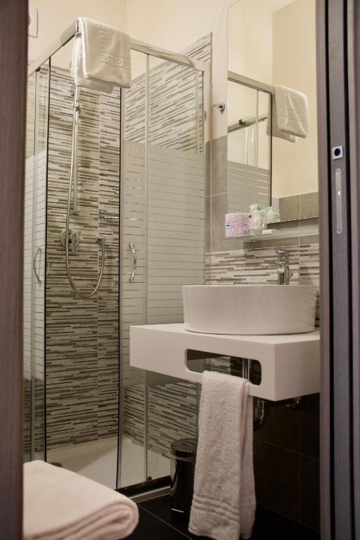 Koupelna v ubytování Hotel Gran Torino