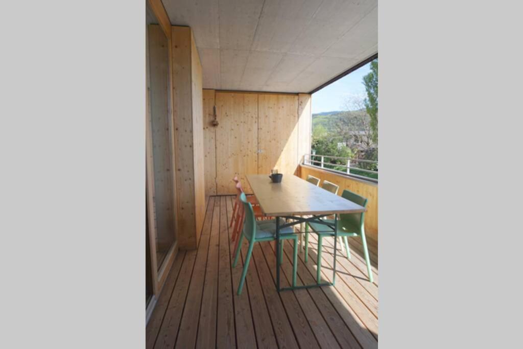 Balkón nebo terasa v ubytování Terrassenwohnung in prämierter Wohnanlage