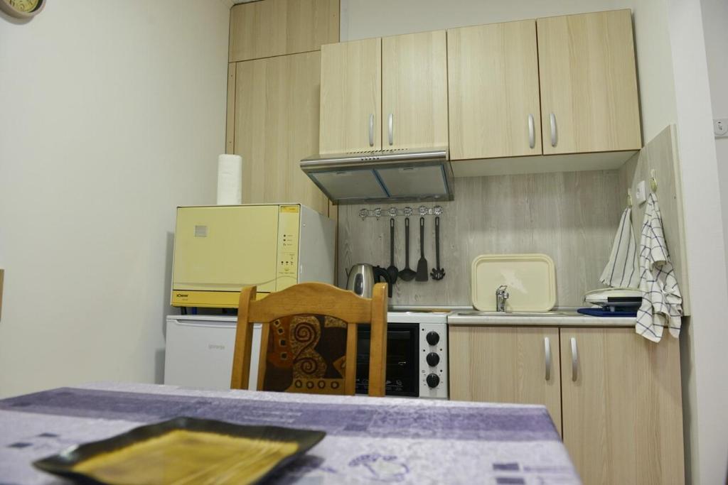 Kuchyň nebo kuchyňský kout v ubytování Apartman Martinovic