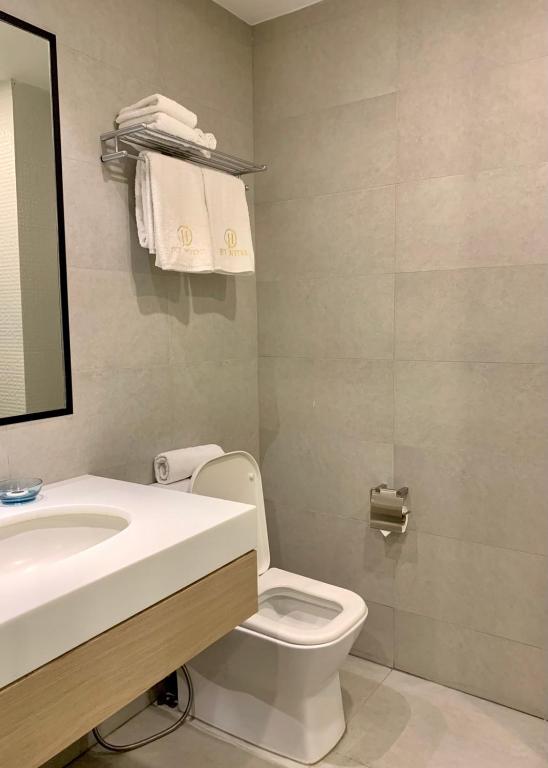 Koupelna v ubytování JET Hotel