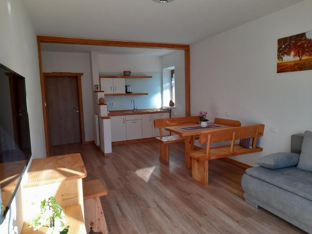 Kuchyň nebo kuchyňský kout v ubytování Stuberhof