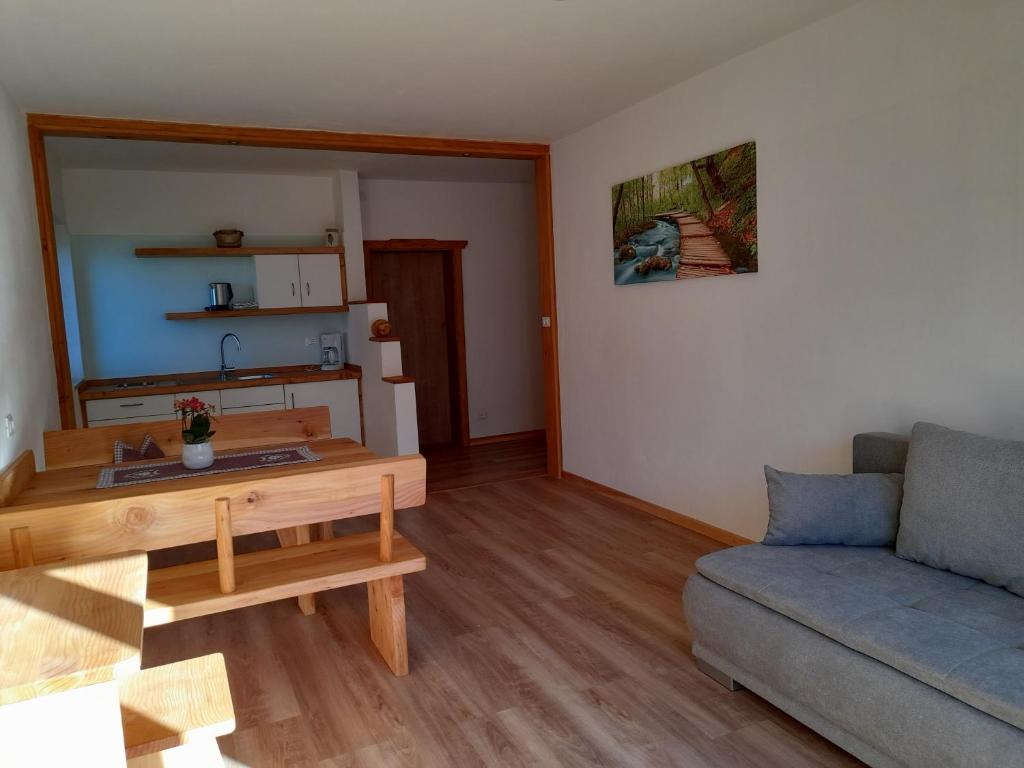 Kuchyň nebo kuchyňský kout v ubytování Stuberhof