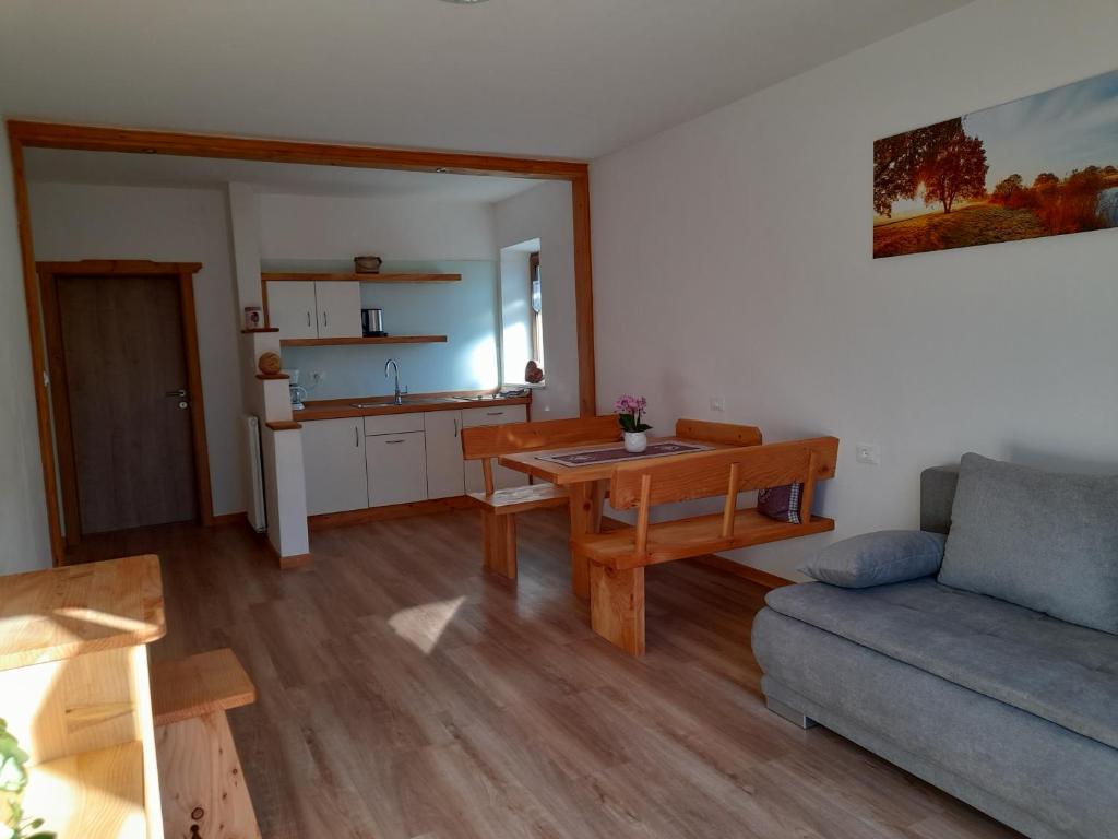 Kuchyň nebo kuchyňský kout v ubytování Stuberhof