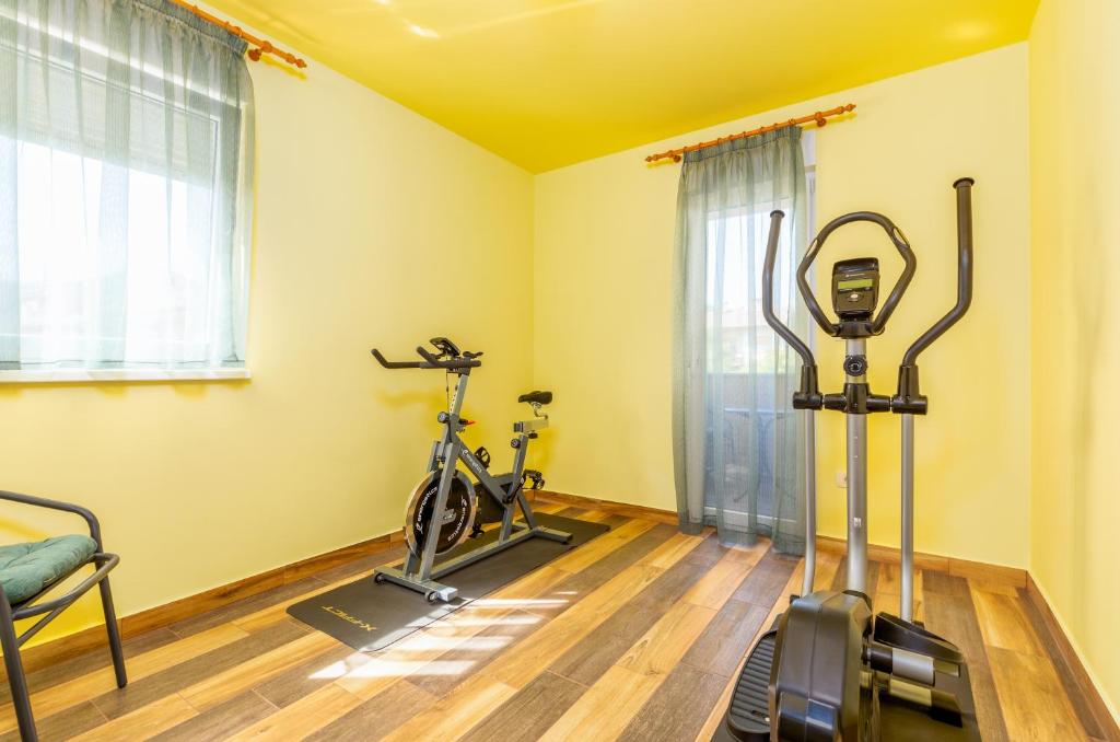 Fitness centrum a/nebo fitness zařízení v ubytování Apartmani Monte
