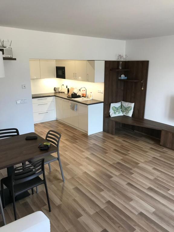 Kuchyň nebo kuchyňský kout v ubytování Apartmán Studnice