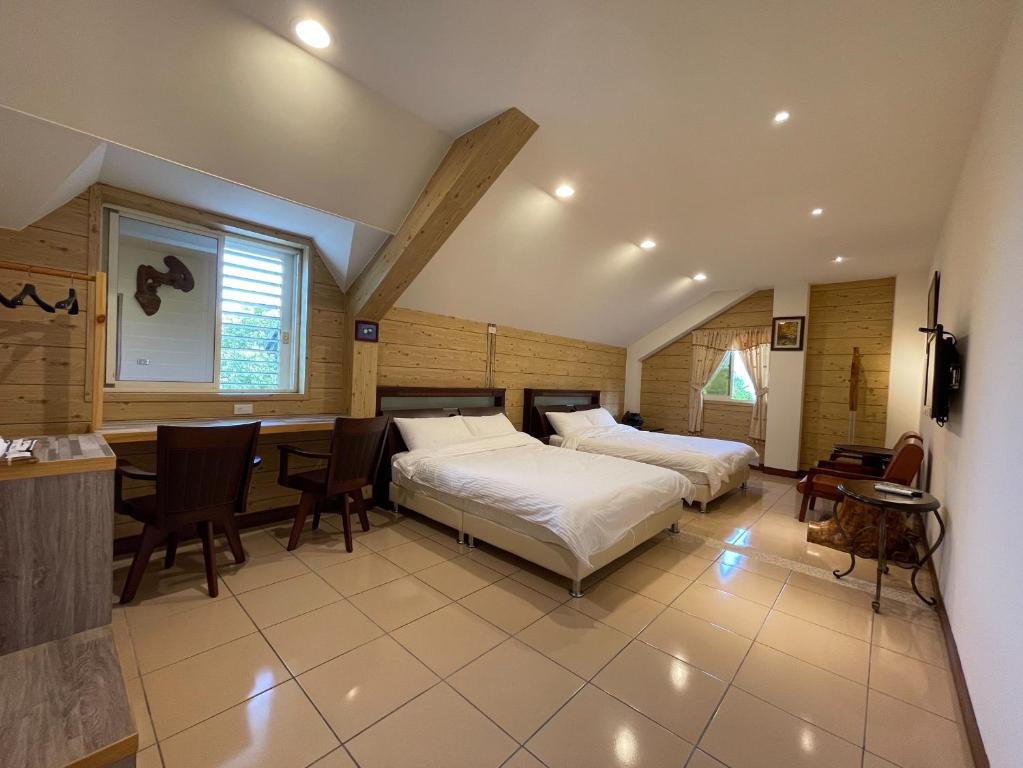 Postel nebo postele na pokoji v ubytování Sao Ba Ding Homestay