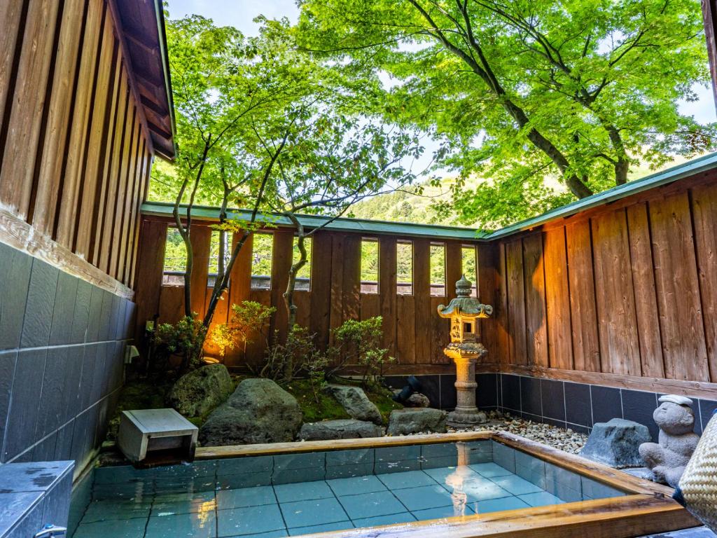 Zahrada ubytování Shima Onsen Kashiwaya Ryokan