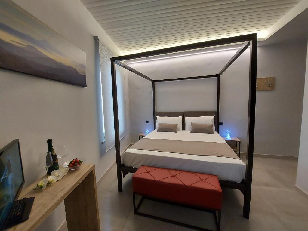 Tempat tidur dalam kamar di Casa Vacanze Piccolpasso 20