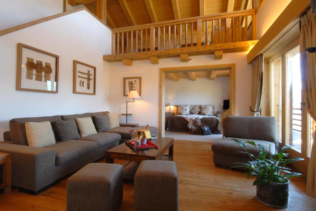 Posezení v ubytování Chalet d'Adrien