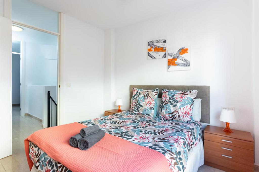 Posteľ alebo postele v izbe v ubytovaní Home2Book Duplex Callao Salvaje Beach & Wifi