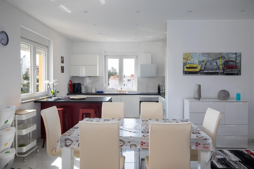 Kuchyň nebo kuchyňský kout v ubytování Apartments Jan&Enzo