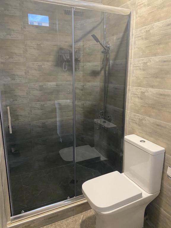 Koupelna v ubytování Hotel Niko
