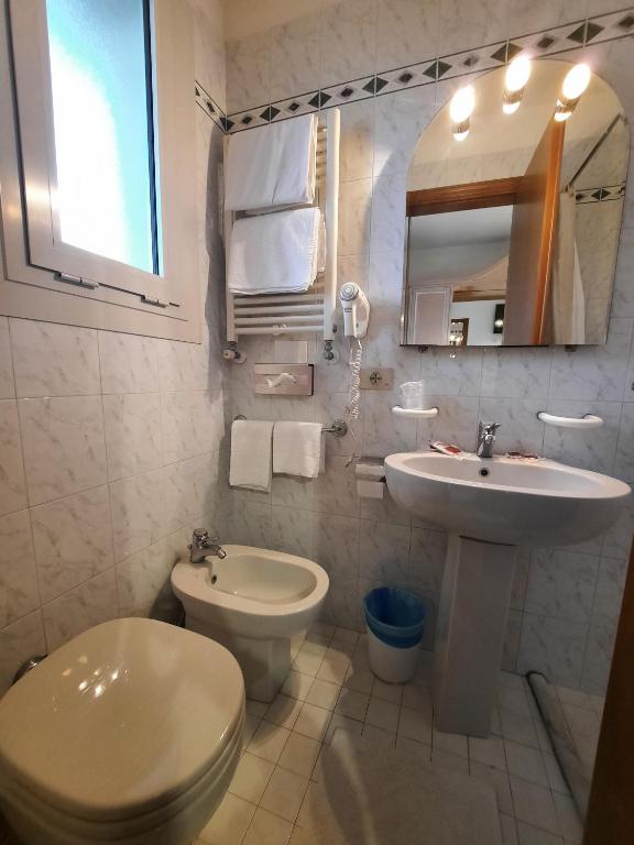 Koupelna v ubytování Hotel Margherita
