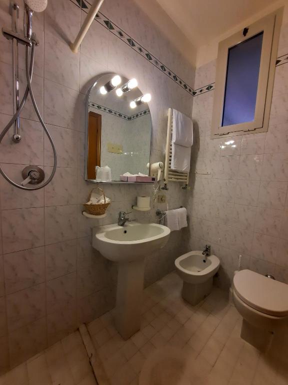 Koupelna v ubytování Hotel Margherita