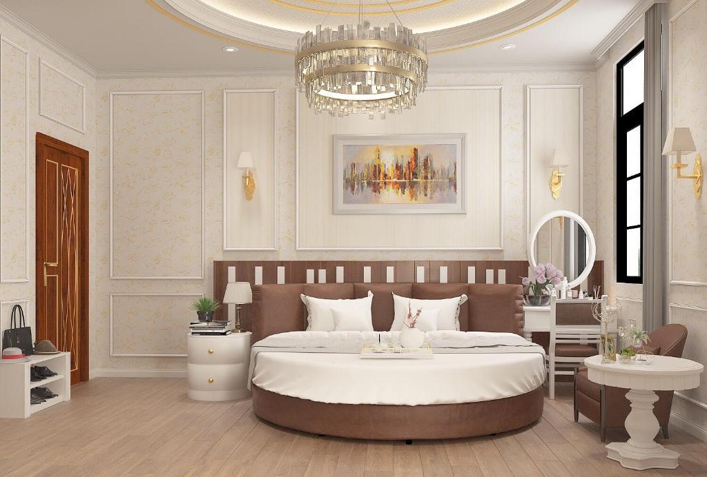 Кровать или кровати в номере Halong Lavender Hotel