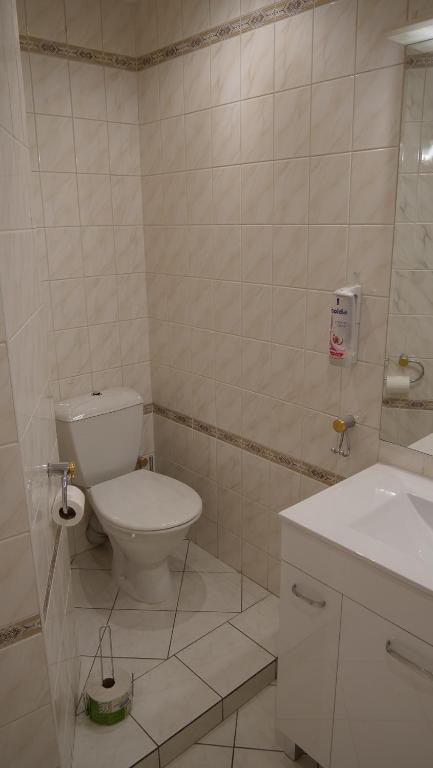 Koupelna v ubytování Penzion Na Hradbách