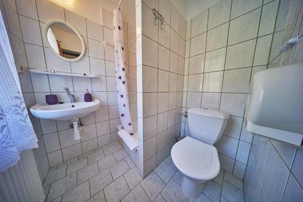 Łazienka w obiekcie Pension Říp