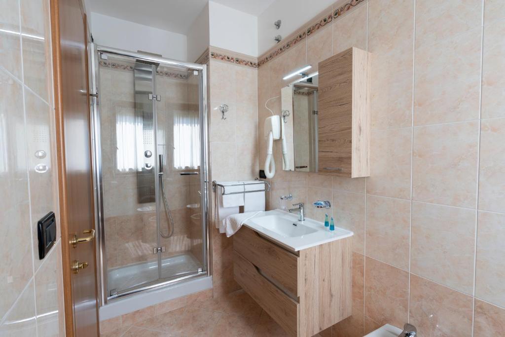 Koupelna v ubytování Hotel D'Atri