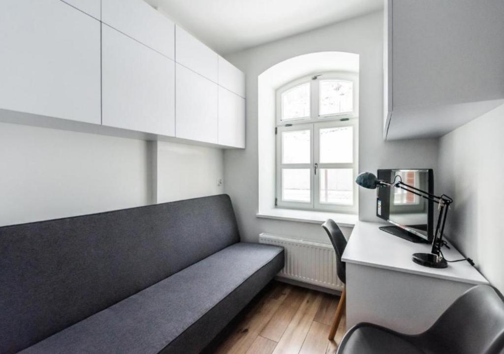 Televízia a/alebo spoločenská miestnosť v ubytovaní Apartamenty Do Studzienki 65