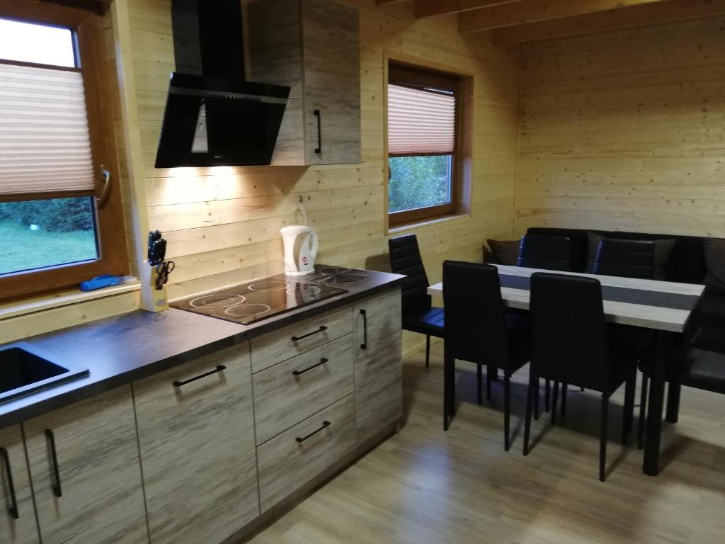 Kuchyň nebo kuchyňský kout v ubytování Rodzinna Przystań