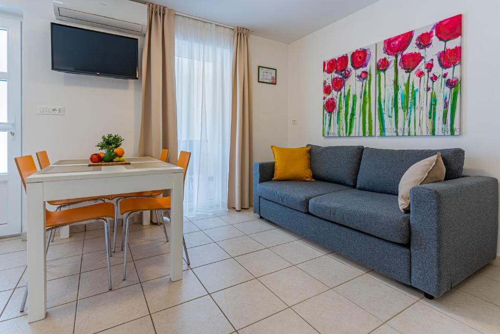 Χώρος καθιστικού στο Apartments Dolac
