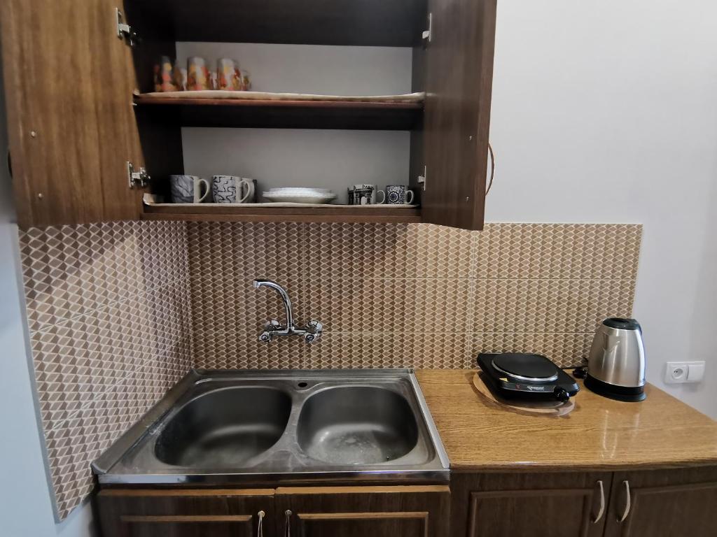 Kuchyň nebo kuchyňský kout v ubytování Guest House Eden
