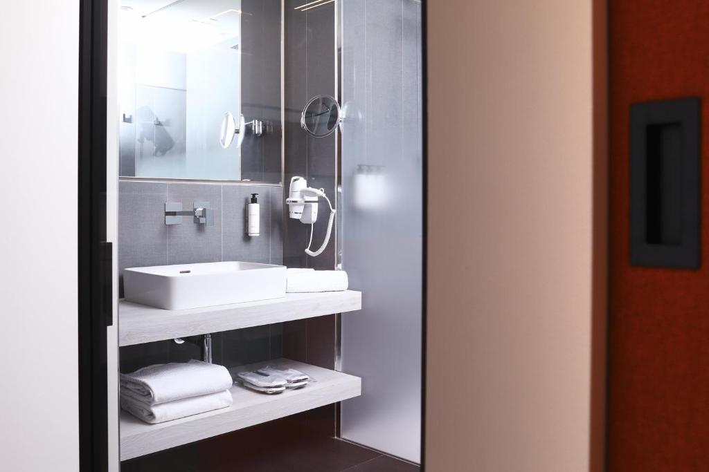 Koupelna v ubytování Hotel Veronesi La Torre