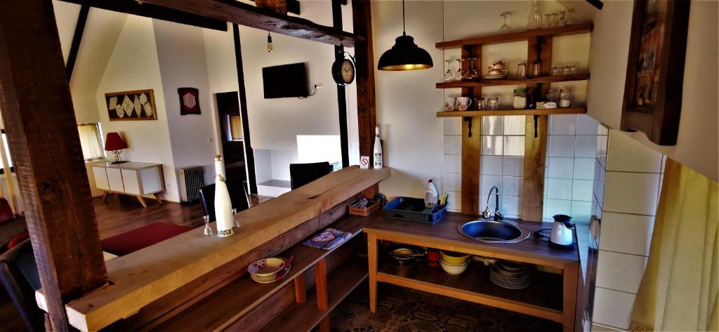 TV a/nebo společenská místnost v ubytování Etno village Gostoljublje