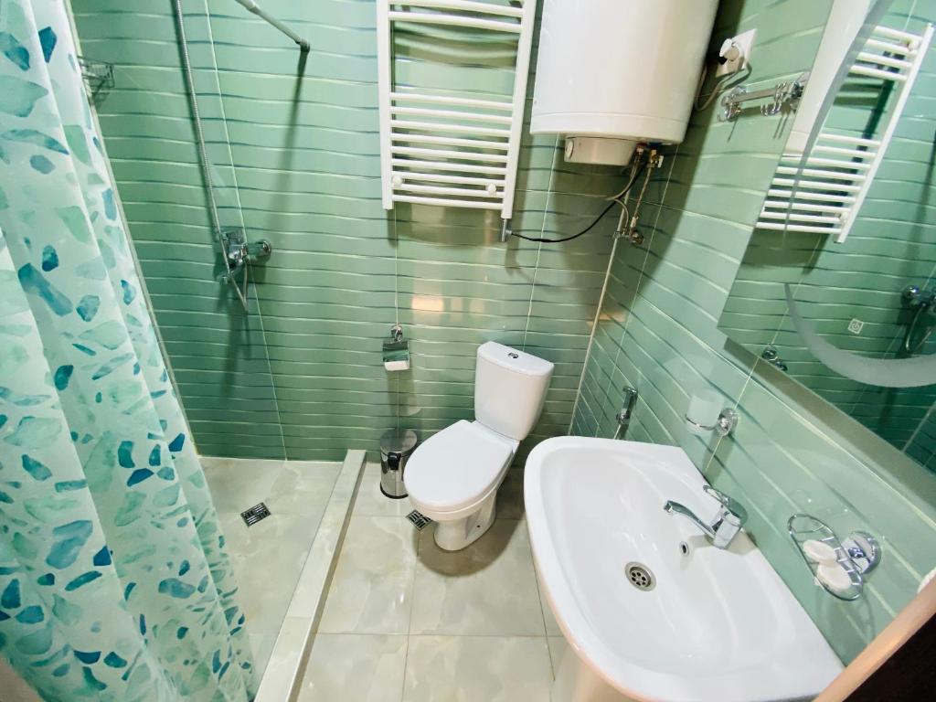 Koupelna v ubytování Guesthouse AlpenRose