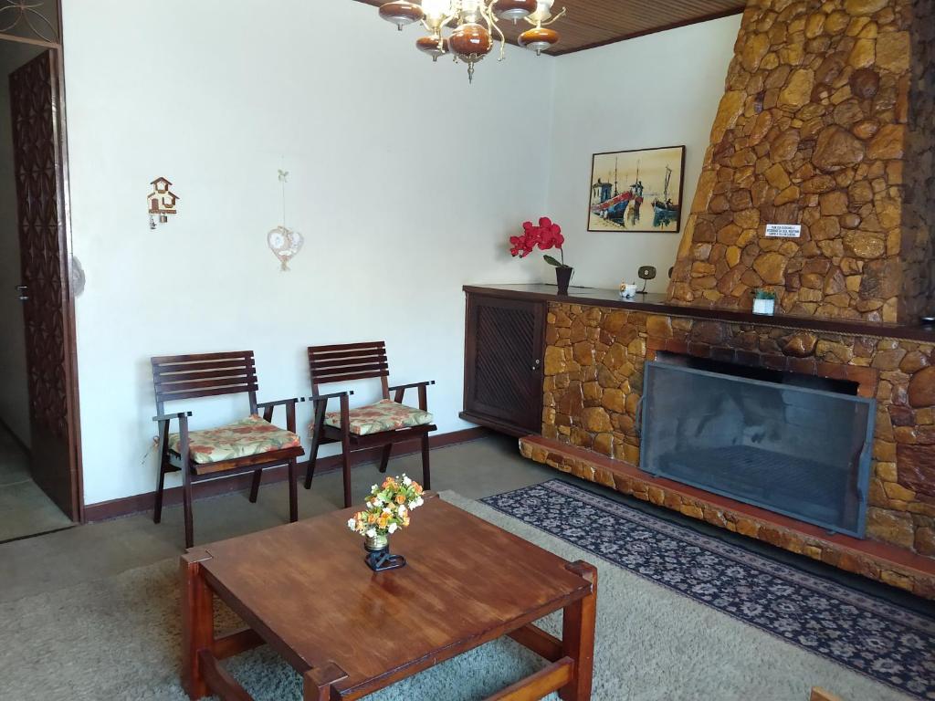  Casa com lareira e 3 quartos de casal em Campos do Jordão