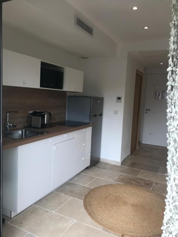 Villa le sud appartementsにあるキッチンまたは簡易キッチン