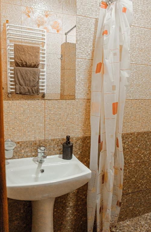 Koupelna v ubytování SAMARIANKA hotel