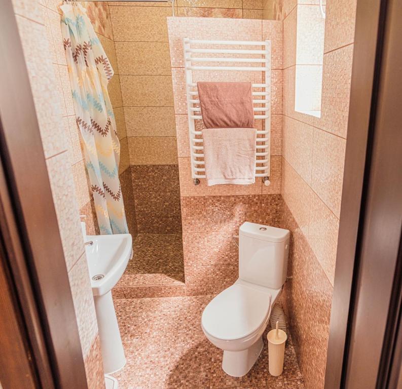 Koupelna v ubytování SAMARIANKA hotel