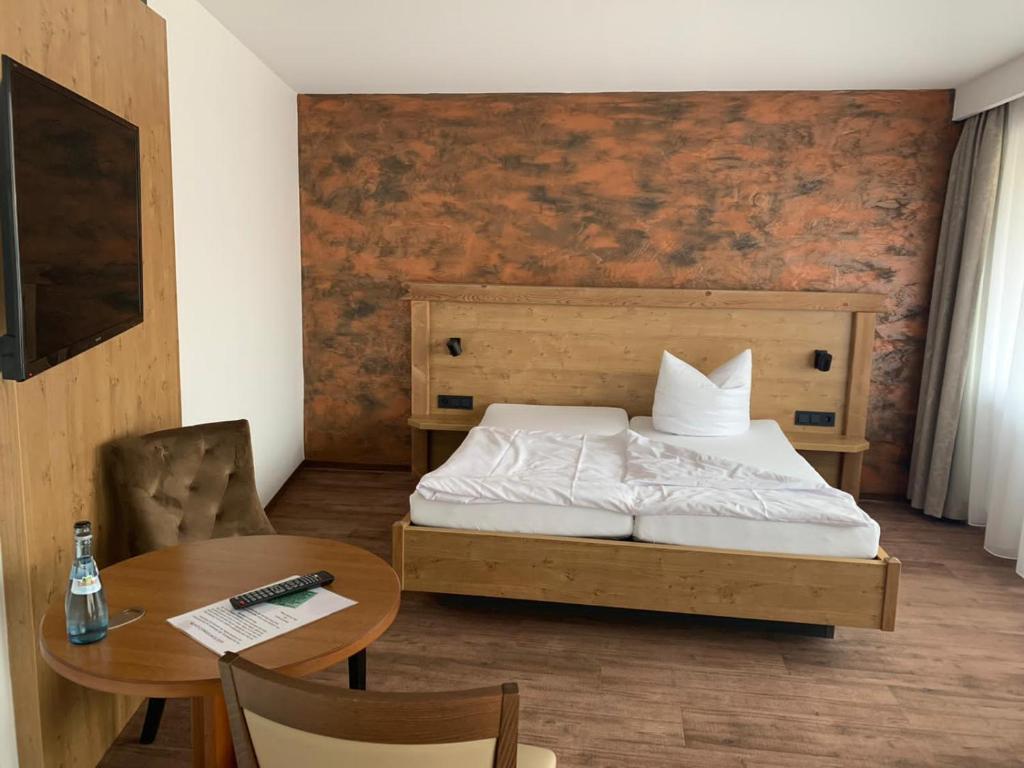 Postel nebo postele na pokoji v ubytování Forsthof