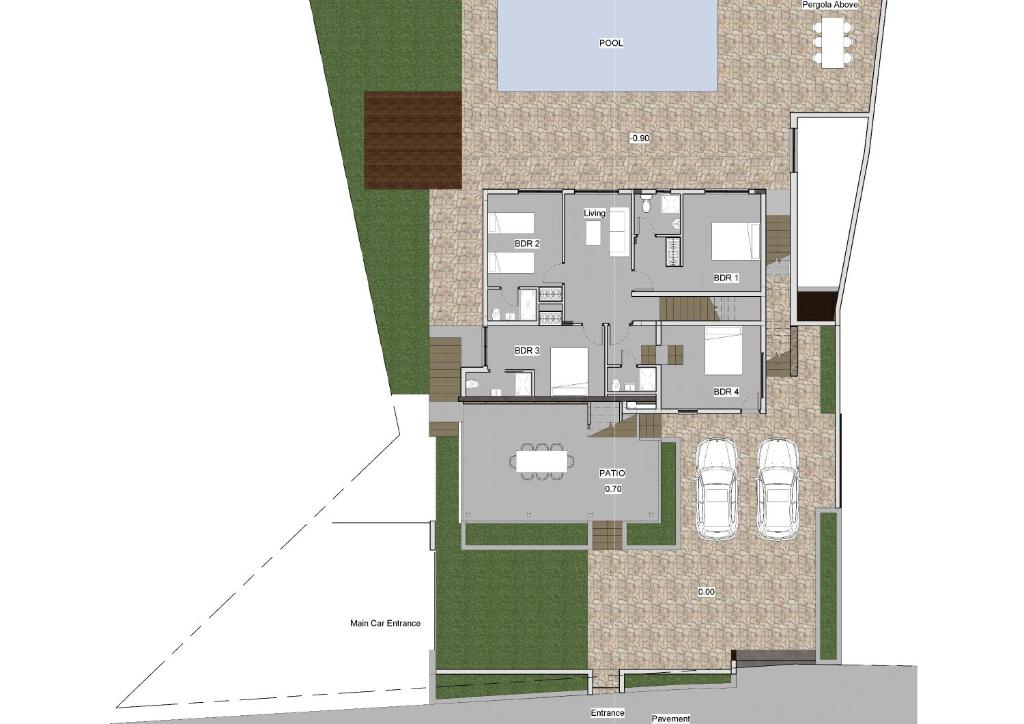 Půdorys ubytování Villa Athasia
