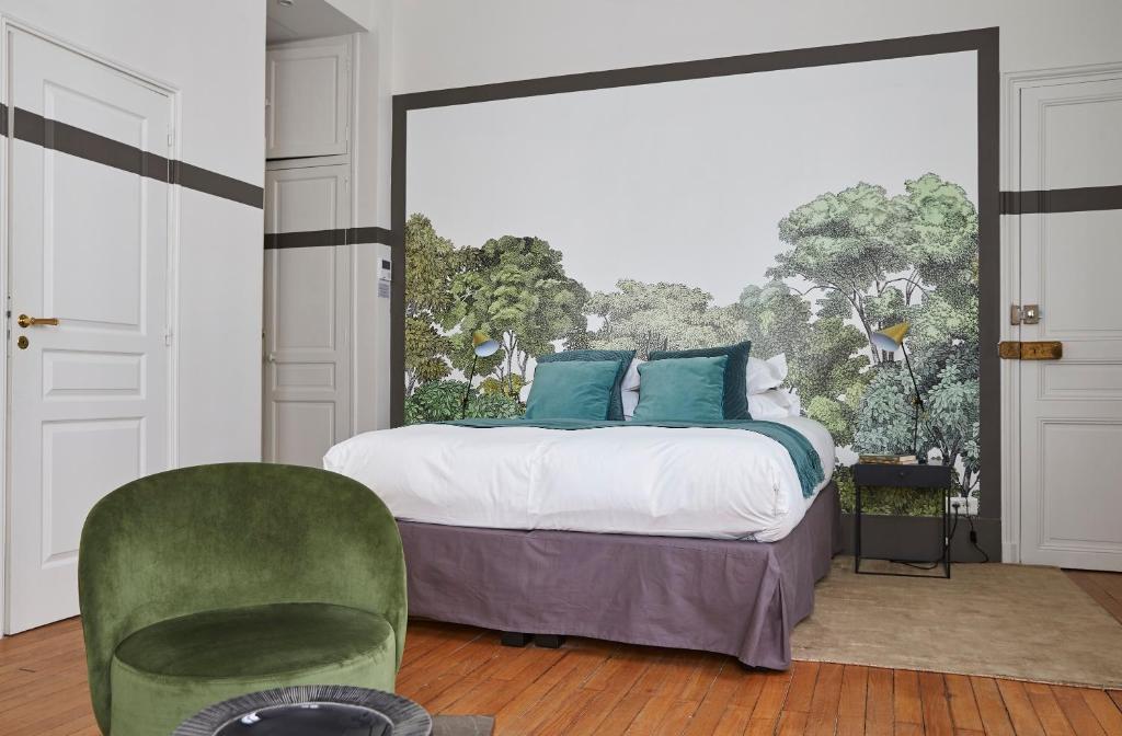 Postel nebo postele na pokoji v ubytování Sourire Boutique Hôtel Particulier