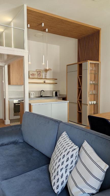Kuchyň nebo kuchyňský kout v ubytování Apartamenty Ceglane